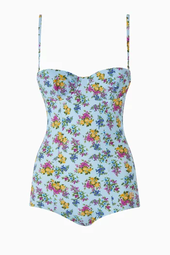 Floral-print One-piece Swimsuit