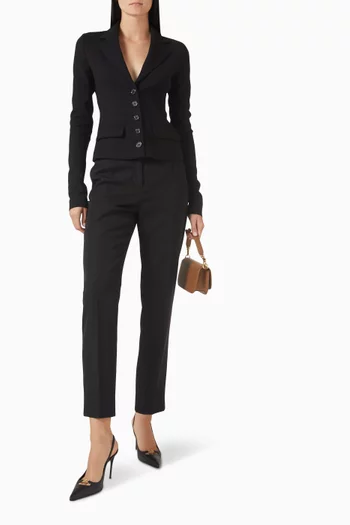 High-waist Pants in Wool