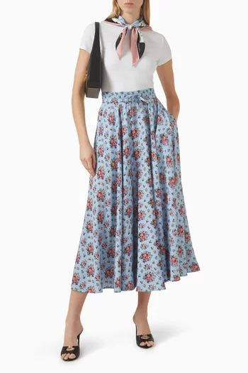 تي شيرت بوشاح بنقشة جيرسيه