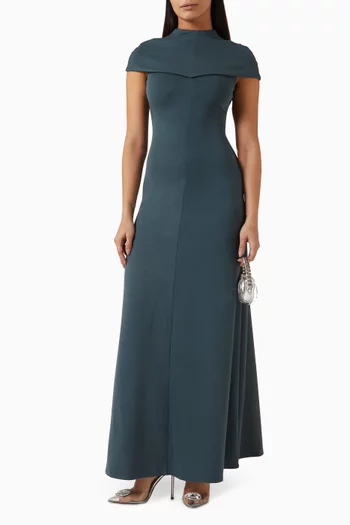 فستان اولتيميت ميوز طويل بأكتاف بنمط كاب نسيج