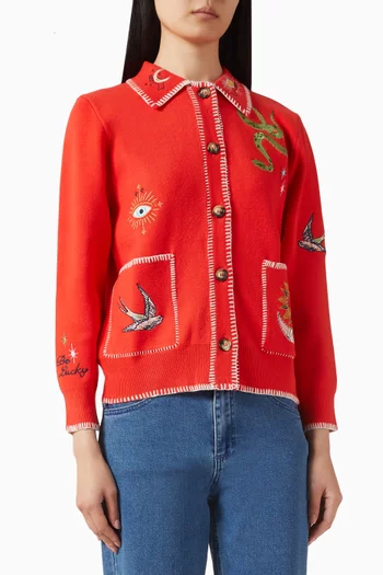 كارديغان مزين بزخارف