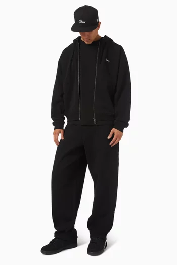 Cursive Small Logo Zip Hoodie in Cotton-fleece