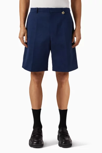 شورت بأحرف الماركة قطن