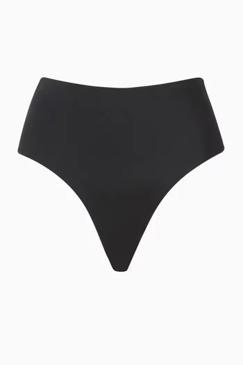High-waist Bikini Briefs in Stretch Nylon