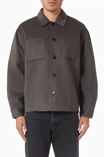 Trucker Jacket in Double Face Wool