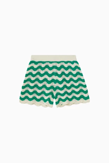 Nine Chevron Shorts in Cotton-knit