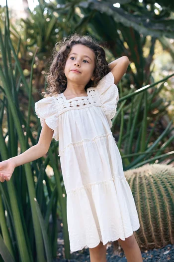 فستان واسع قطن