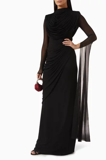 Ivanna Gown in Malai Lycra & Net