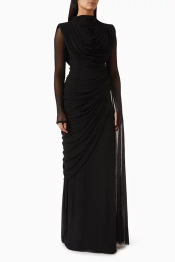 Ivanna Gown in Malai Lycra & Net