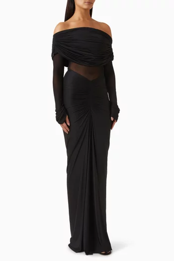 Jolene Gown in  Malai Lycra & Net