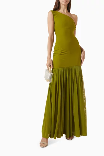 Tiffany One-shoulder Dress in Malai Lycra
