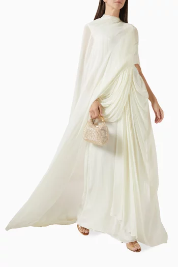Stacie Cape Gown in Chiffon