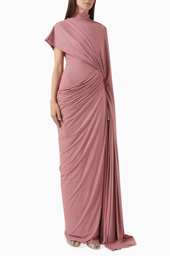 Daphne Draped Dress in Malai Lycra