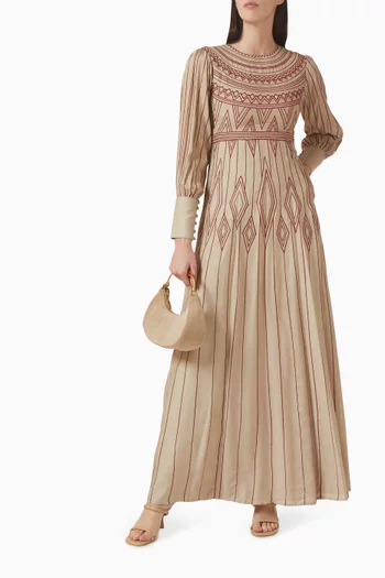 Embroidered Maxi Dress