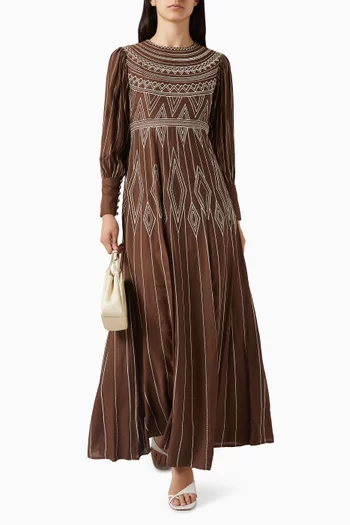 Embroidered Maxi Dress
