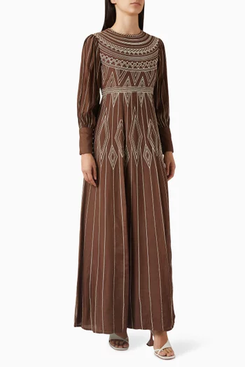 Embroidered Maxi Dress