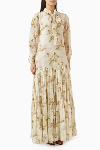 Lace-back Shirtdress in Georgette