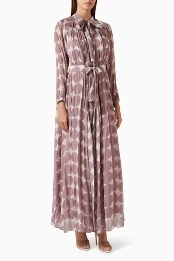 Polka-dot Printed Maxi Dress