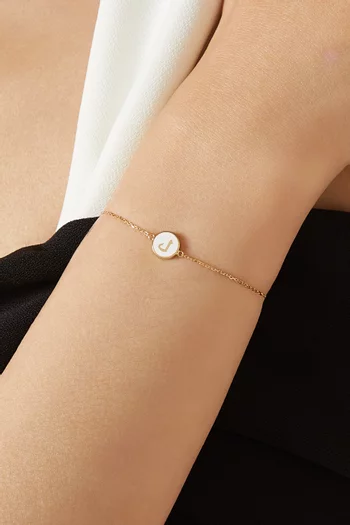 Arabic Letter 'Lam' Double-sided Bracelet in 18kt Gold