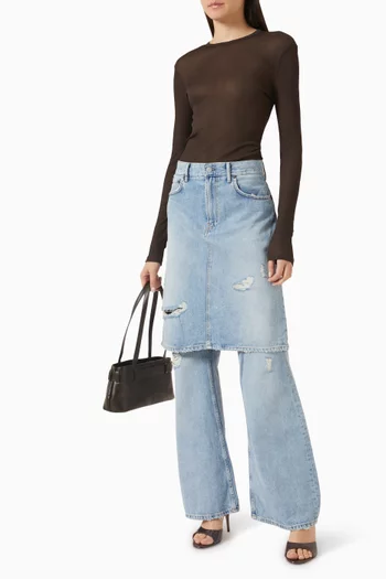 Layered Pants in Denim