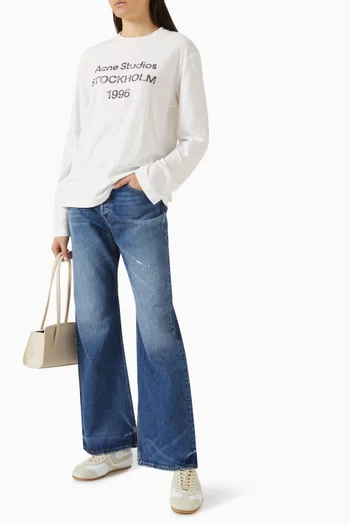 تي شيرت بشعار الماركة قطن وقنب