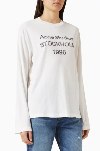 تي شيرت بشعار الماركة قطن وقنب