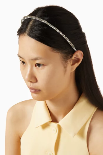 Zora Crystal Headband in Metal