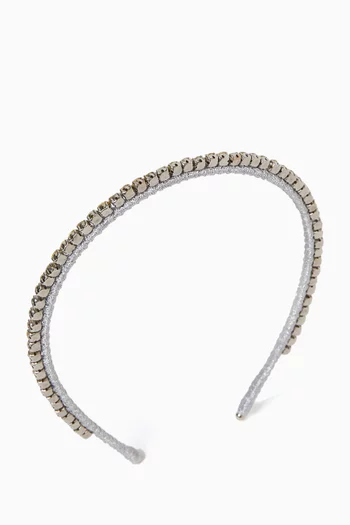 Zora Crystal Headband in Metal