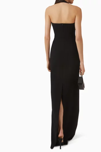 فستان سول مزين بتطريزات بالخرز