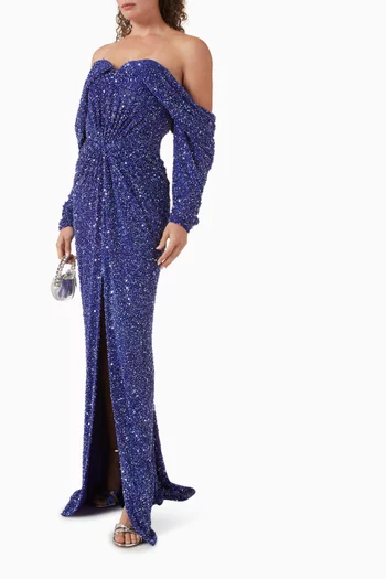 Ammuri Embellished Off-shoulder Dress