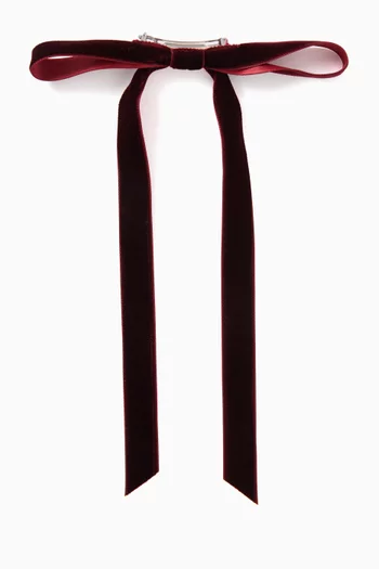 Aida Bow Barrette in Velvet