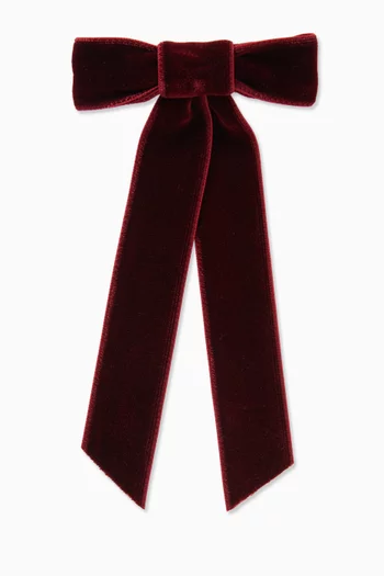 Bow Barrette Hair-clip in Velvet