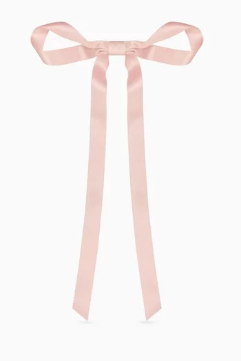 Gretta Bow Barette Hair-clip in Silk-satin