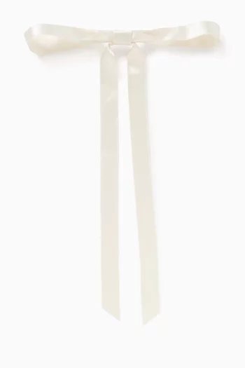 Gretta Bow Barette Hair-clip in Silk-satin