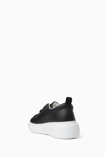 AX Logo Low-top Sneakers in Bovine Leather