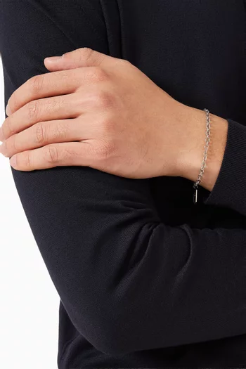 Ribbed Chain Bracelet in Brass