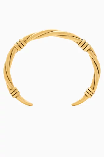 سوار مفتوح بتصميم ملفوف معدن