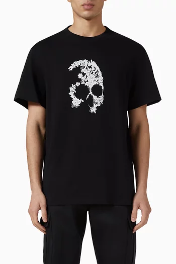 Lace Skull T-shirt in Cotton