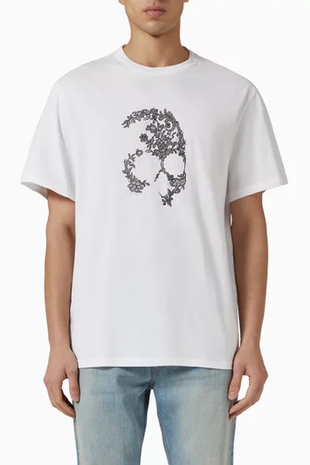 Lace Skull T-shirt in Cotton