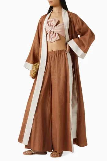 Rafaela Belted Kaftan in Linen