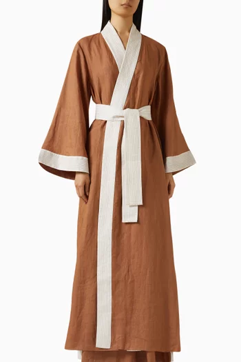 Rafaela Belted Kaftan in Linen