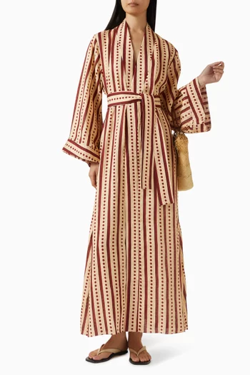 Rafaela Belted Kaftan in Linen