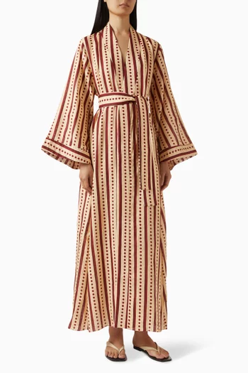 Rafaela Belted Kaftan in Linen