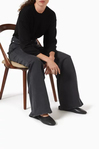 Jane Ballet Flats in Smooth Leather