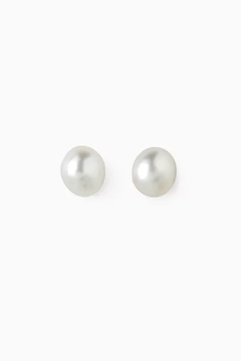 Pearl Stud Earrings in 18kt Rose Gold