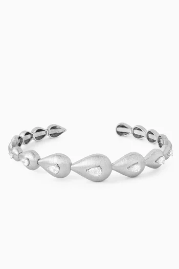 Marquis Diamond Bangle in 18kt White Gold