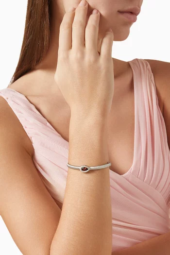 Satine Tourmaline Bangle in 18kt White Gold
