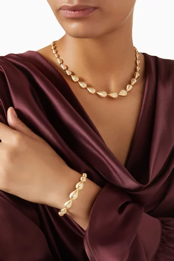 Marquis Diamond Bangle in 18kt Yellow Gold