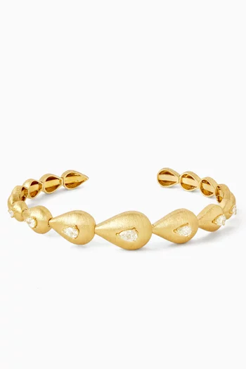 Marquis Diamond Bangle in 18kt Yellow Gold