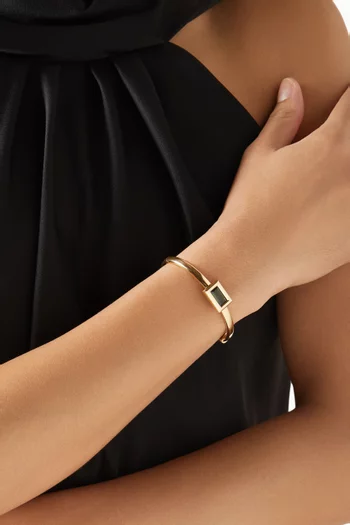 Satine Emerald Bangle in 18kt Yellow Gold